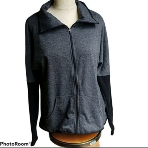 Sweatshirt C9 Champion Full Zip Gray Black Women's WOMAN'S Size Medium - Picture 2 of 13